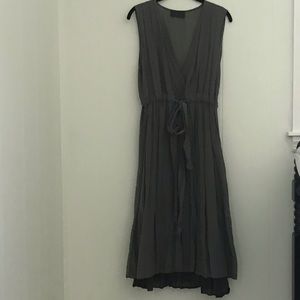 Julia Dress- Grey Silk